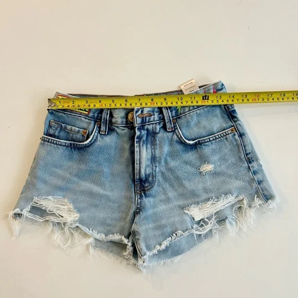 Aviator Nation Distressed Denim Shorts 25 - Picture 2 of 7